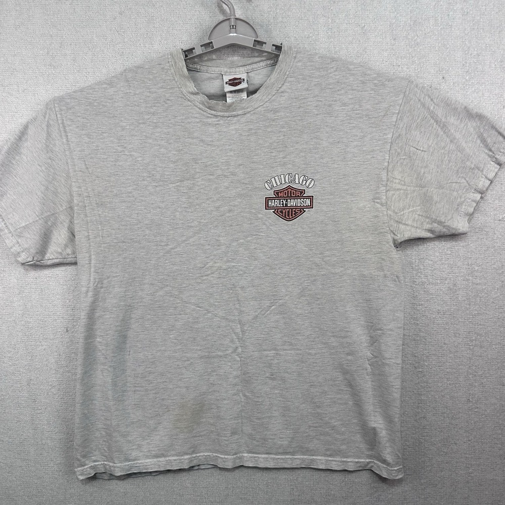 Harley-Davidson T-Shirt Chicago IL US Naval Air Station Glenview IL *flawed*